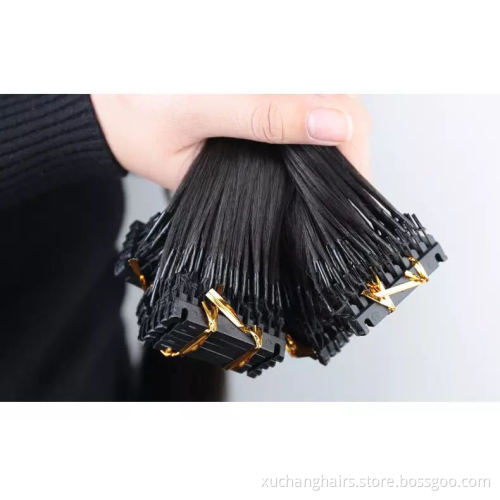 Double Drawn Pre-bonded 6d Hair Extensions Brazilian Natural Cuticle Aligned Remy Virgin 100% Human Hair
